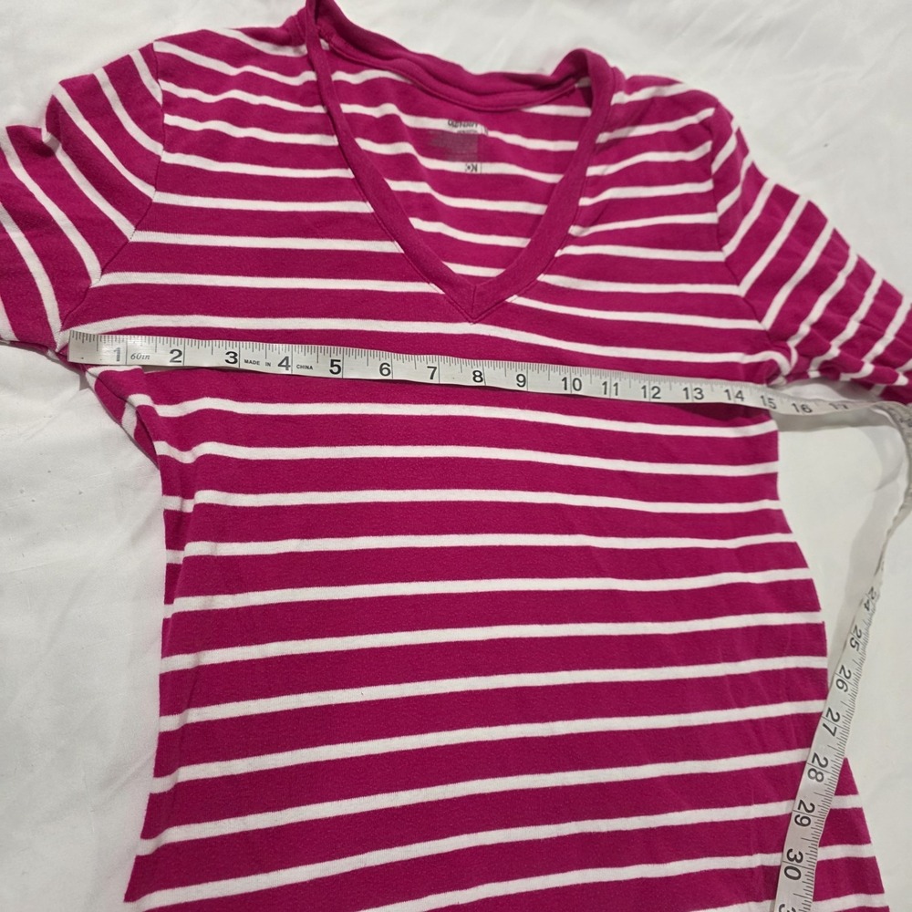 Vintage Y2K Old‎ Navy Womens Top Size Medium Striped Preppy 90S Colorful Pink - Picture 6 of 6